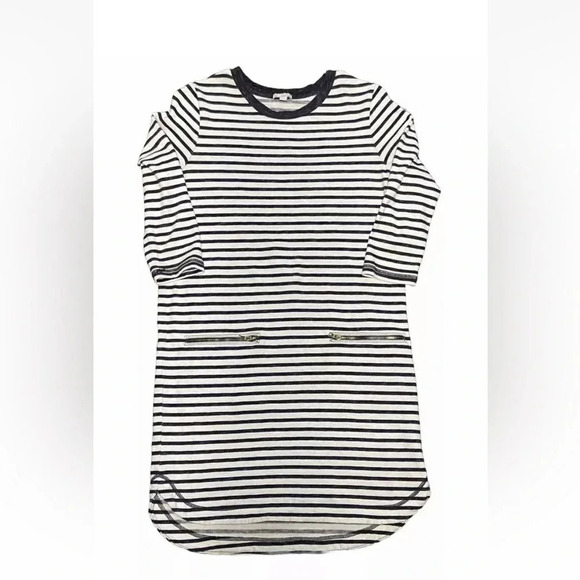 Gap Women’s Small Striped Zip‎ Pockets Shirttail Dress Nautical Preppy Coastal - Picture 5 of 15